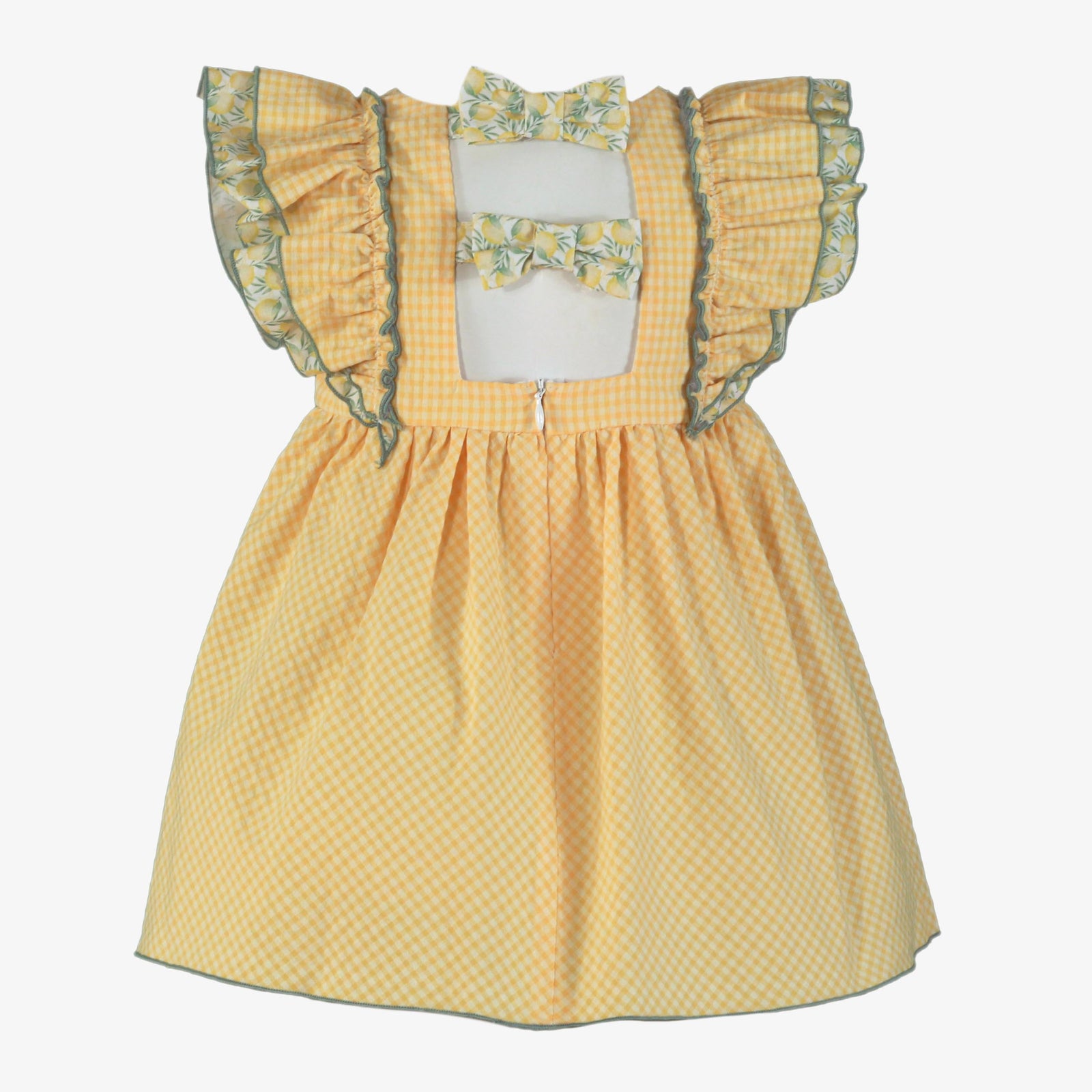 VESTIDO INFANTIL VICHY AMARILLO