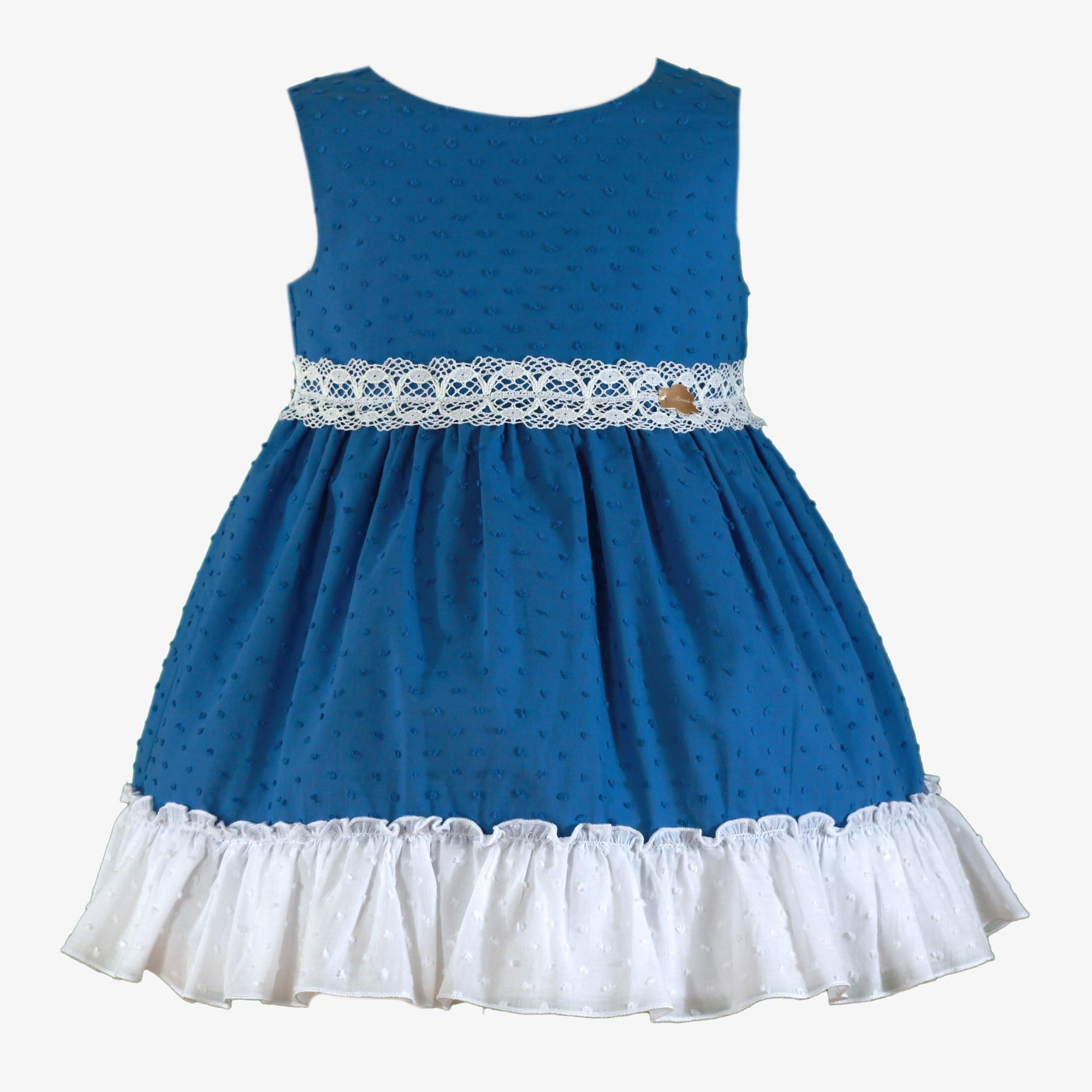 VESTIDO INFANTIL AZUL LISO