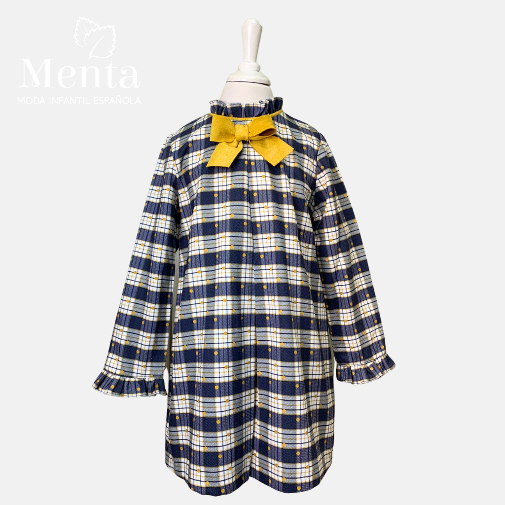 VESTIDO CON VOLANTE CUADROS