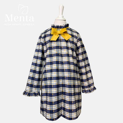 VESTIDO CON VOLANTE CUADROS