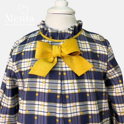 VESTIDO CON VOLANTE CUADROS