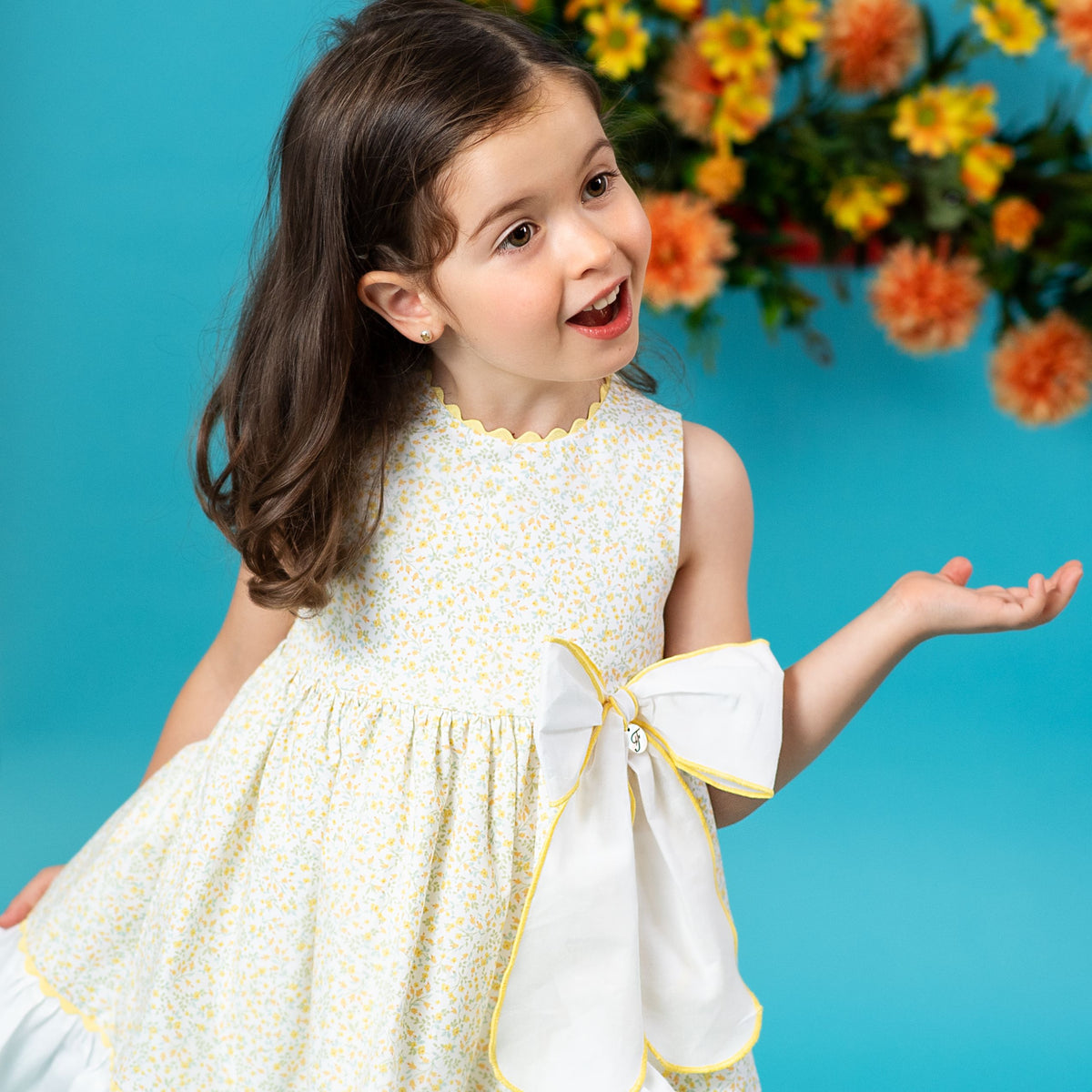 VESTIDO AMARILLO CAMPIÑA INGLESA