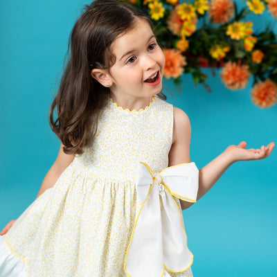 VESTIDO AMARILLO CAMPIÑA INGLESA