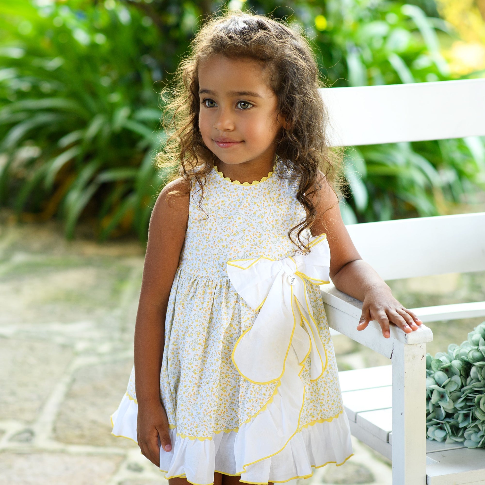 VESTIDO AMARILLO CAMPIÑA INGLESA