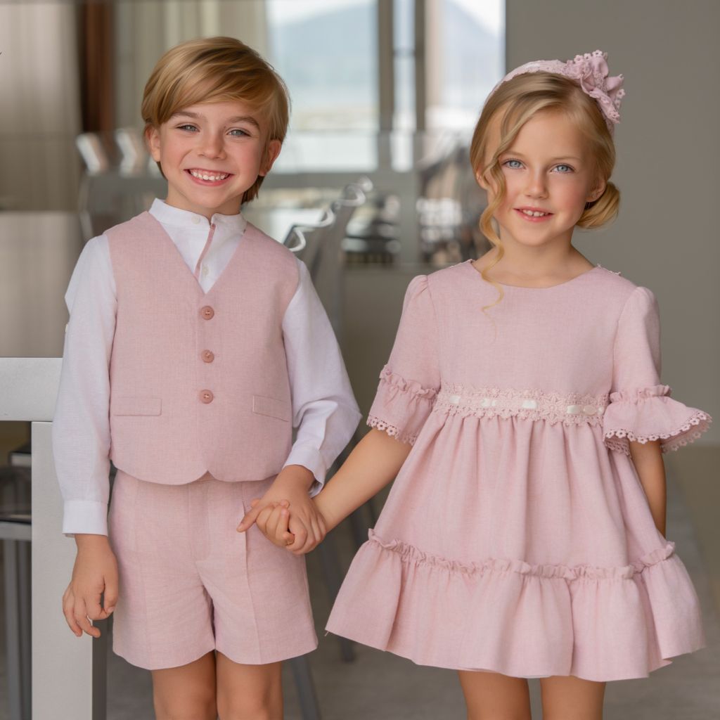 VESTIDO INFANTIL ROSA PALO - Menta Moda Infantil