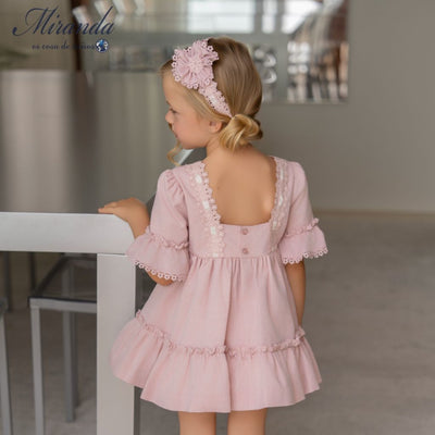 VESTIDO INFANTIL ROSA PALO - Menta Moda Infantil