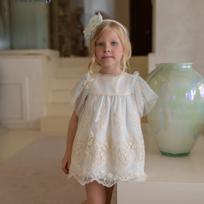 VESTIDO INFANTIL CEREMONIA IVORY MENTA - Menta Moda Infantil