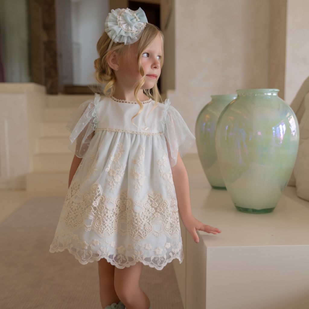 VESTIDO INFANTIL CEREMONIA IVORY MENTA - Menta Moda Infantil