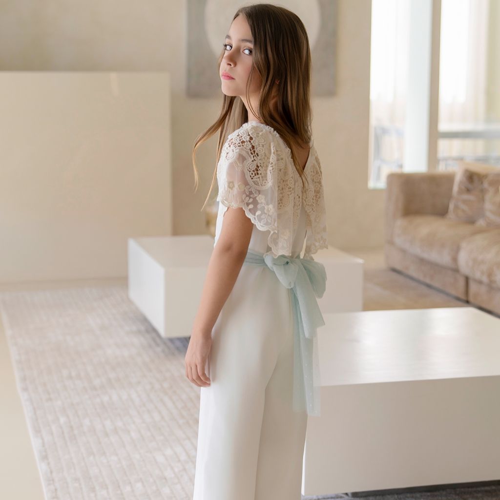 MONO NIÑA CEREMONIA IVORY - Menta Moda Infantil