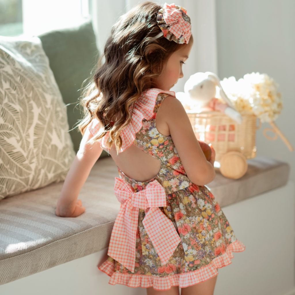 VESTIDO PARA NIÑA CON ESTAMPADO DE FLORES