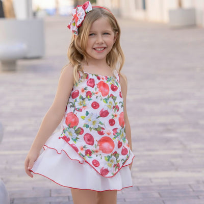 VESTIDO INFANTIL MANZANAS CEREZAS - Menta Moda Infantil