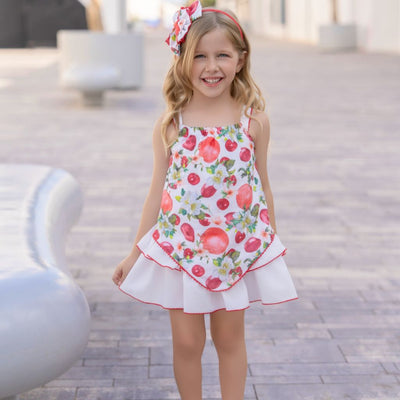 VESTIDO INFANTIL MANZANAS CEREZAS - Menta Moda Infantil