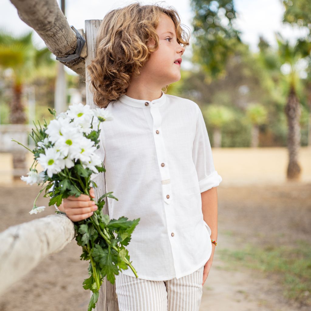 TRAJE NIÑO PANTALON BERMUDA GEISHA ARENA - Menta Moda Infantil