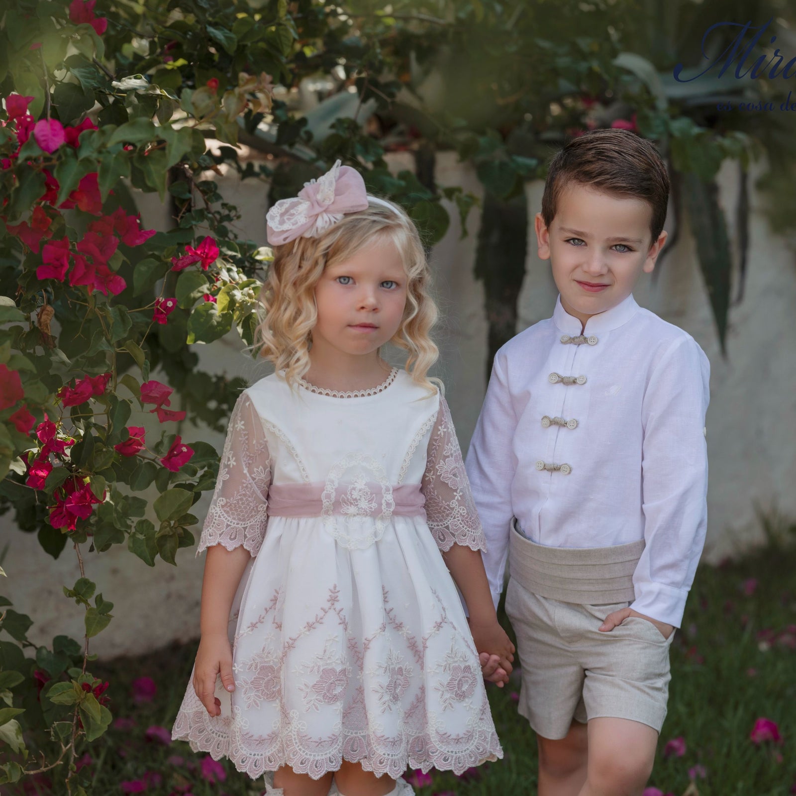 VESTIDO INFANTIL CEREMONIA TUL BORDADO IVORY