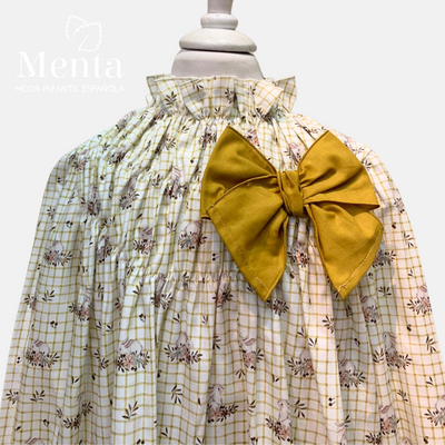 VESTIDO FRUNCIDO DE CUADROS