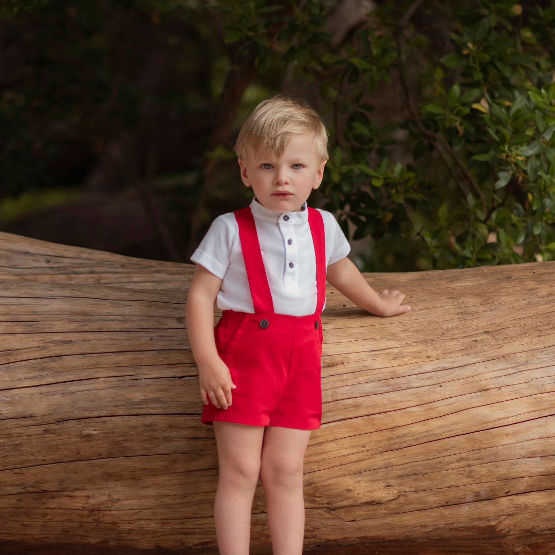 CONJUNTO BEBÉ NIÑO ROJO