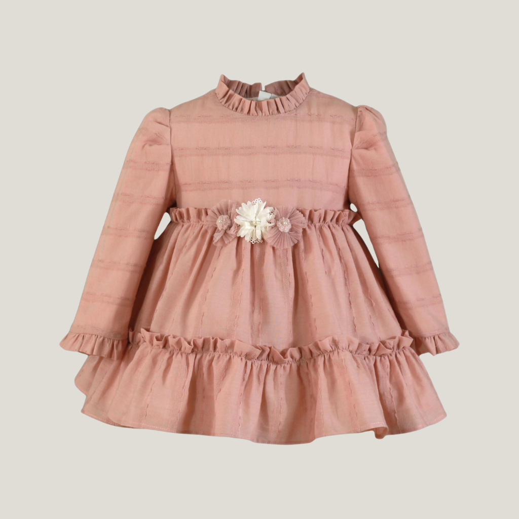 VESTIDO BEBE ROSA PALO