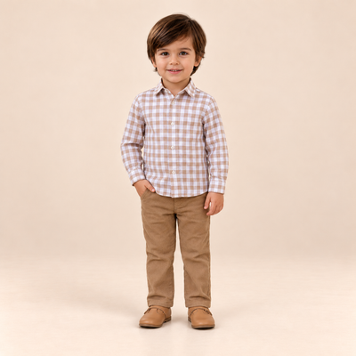 CONJUNTO BEBE NINO PANTALON CAMEL - Menta Moda Infantil