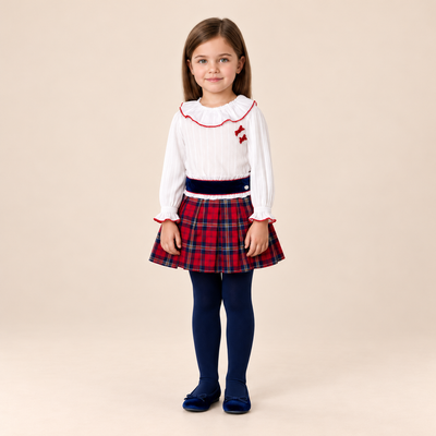 CONJUNTO NINA CUADRO ESCOCES - Menta Moda Infantil