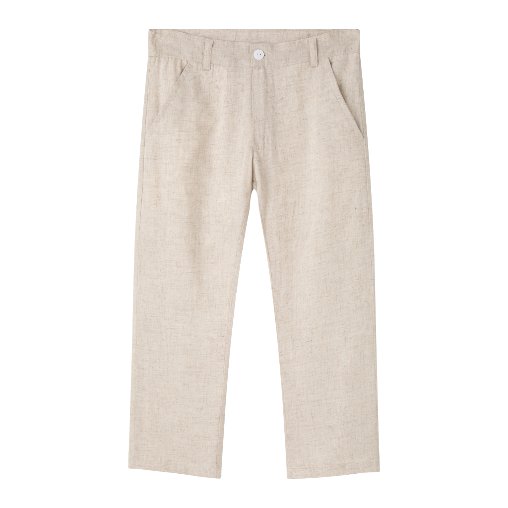 PANTALÓN DE VESTIR CON BOLSILLOS LATERALES Y CINTURILLA AJUSTABLE