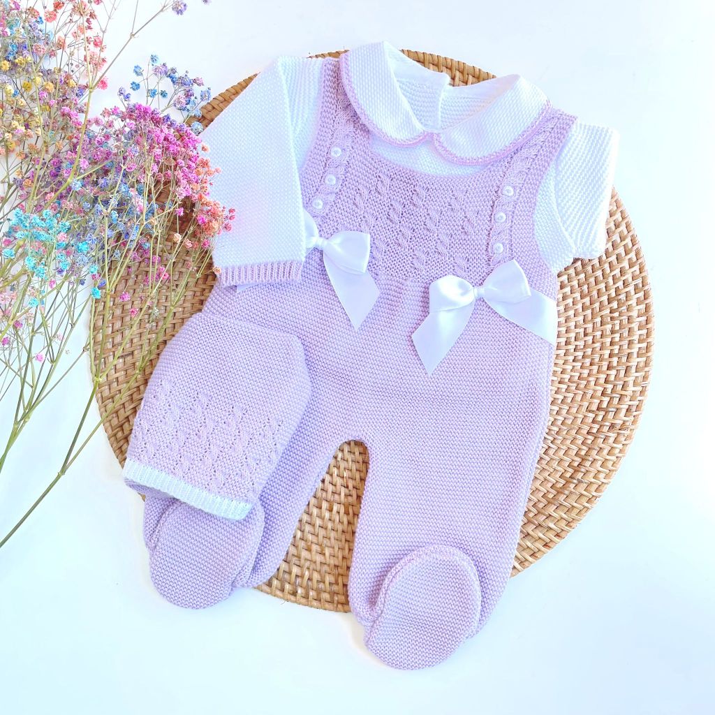 PETO JESSICA LAZOS LILA BLANCO TRENZADO