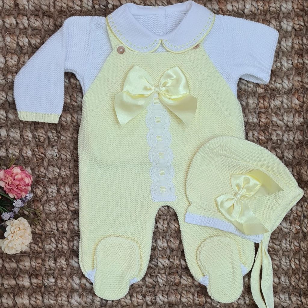 PETO KARINA LAZO AMARILLO BLANCO TIRA BORDADA