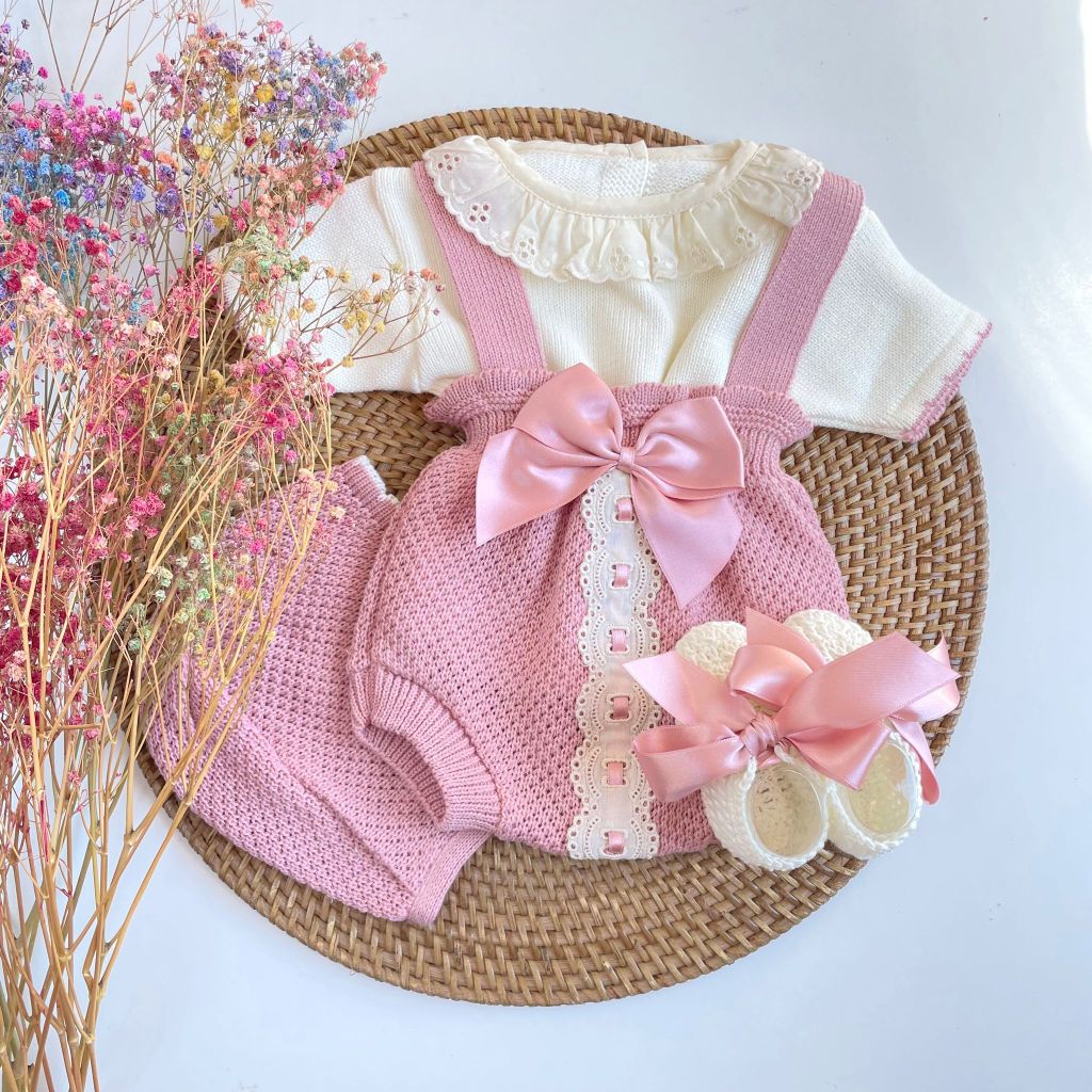 RANITA KARINA LAZO ROSA PALO MARFIL TIRA BORDADA