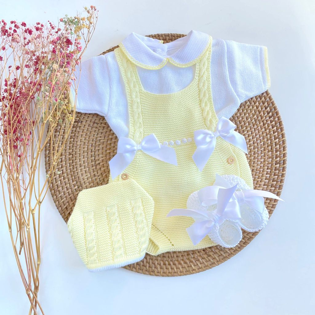 RANITA LAURA LAZOS AMARILLO BLANCO TRENZADO