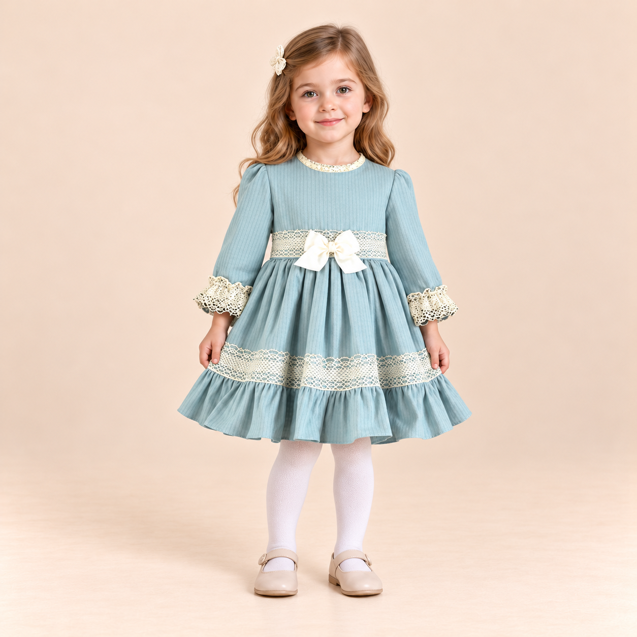 VESTIDO INFANTIL VERDE MENTA - Menta Moda Infantil