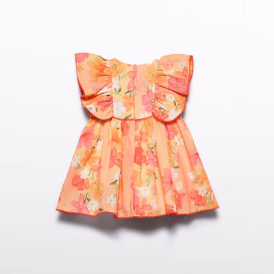 VESTIDO GASA RUSTICA ESTAMPADA - Menta Moda Infantil