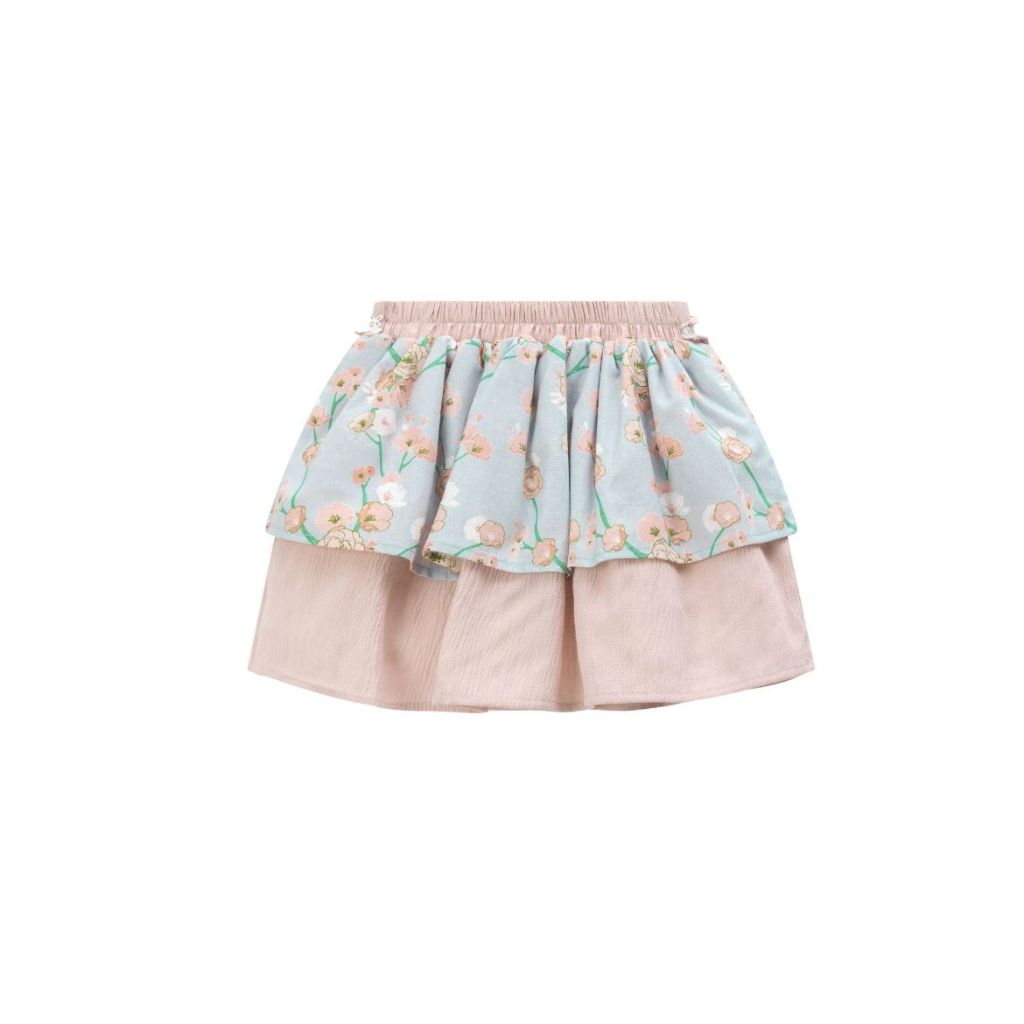 CONJUNTO NIÑA  FALDA COLOR MAQUILLAJE