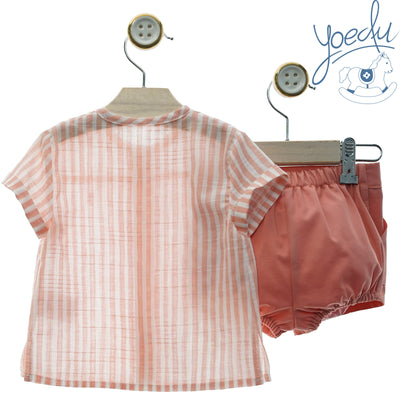 CONJUNTO BEBE NIÑO SHORT MAYA - Menta Moda Infantil