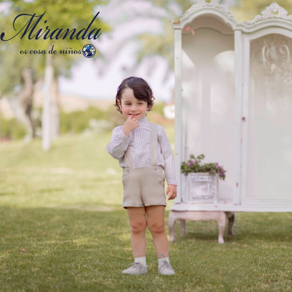 CONJUNTO PARA BEBE NIÑO BEIGE OSCURO