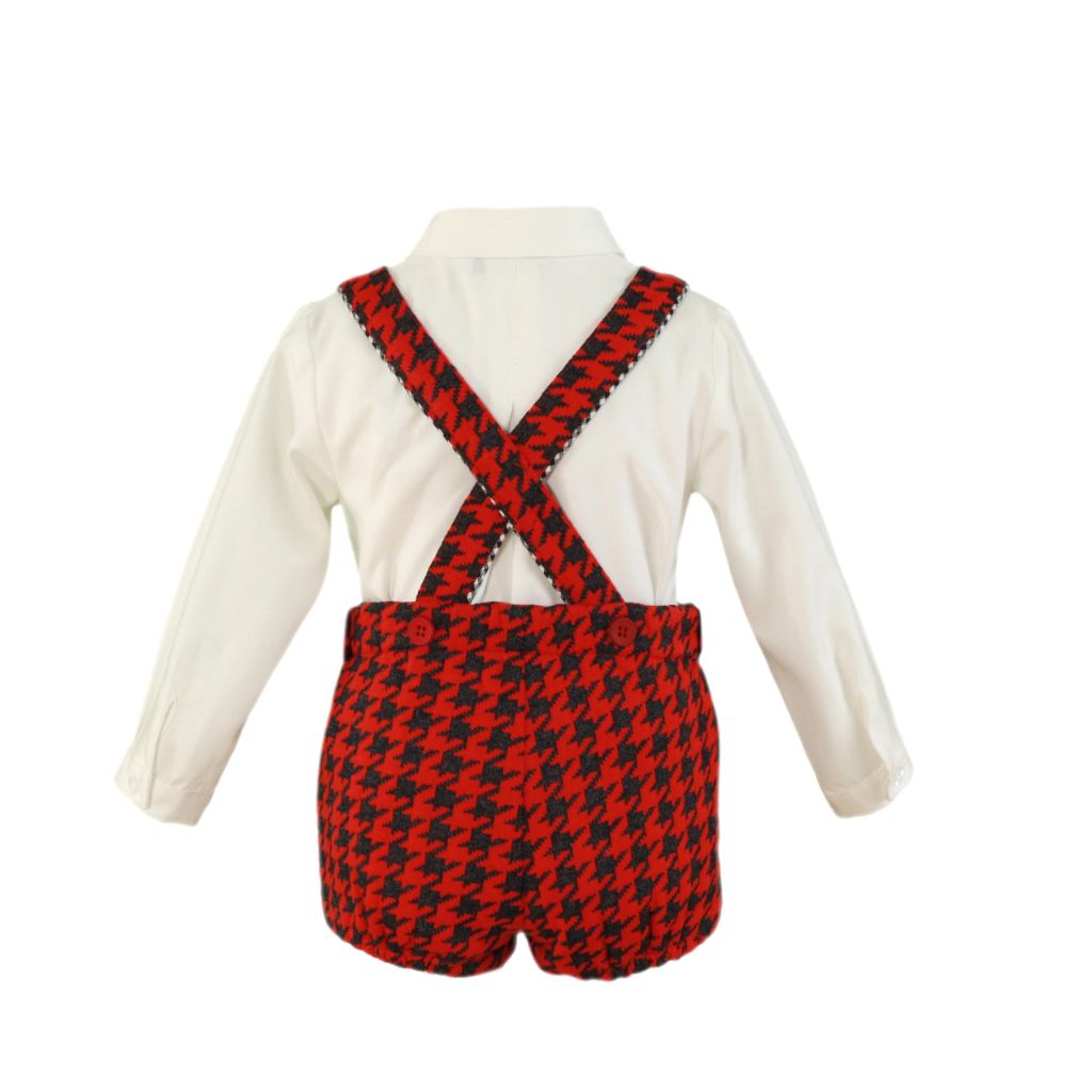 CONJUNTO BEBE NINO PATA DE GALLO ROJO - Menta Moda Infantil