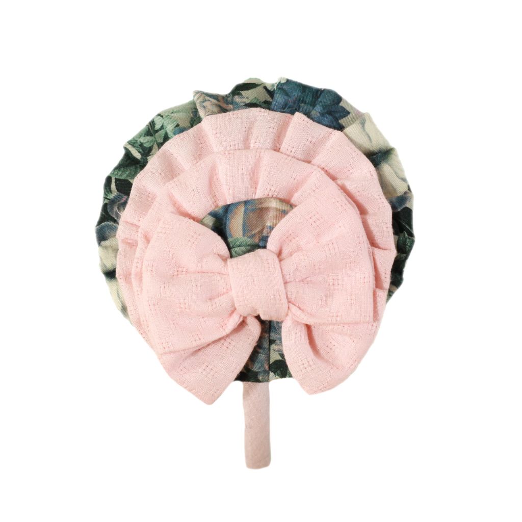 DIADEMA PINZA ESTAMPADO OTOÑAL LAZO ROSA - Menta Moda Infantil