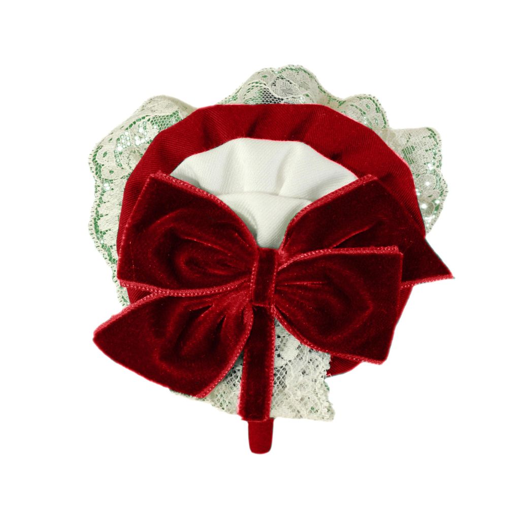 DIADEMA CON LAZO ROJO Y CAMAFEO DOBLE - Menta Moda Infantil