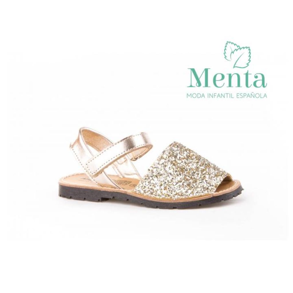 IBICENCA GLITTER DORADO VELCRO - Menta Moda Infantil