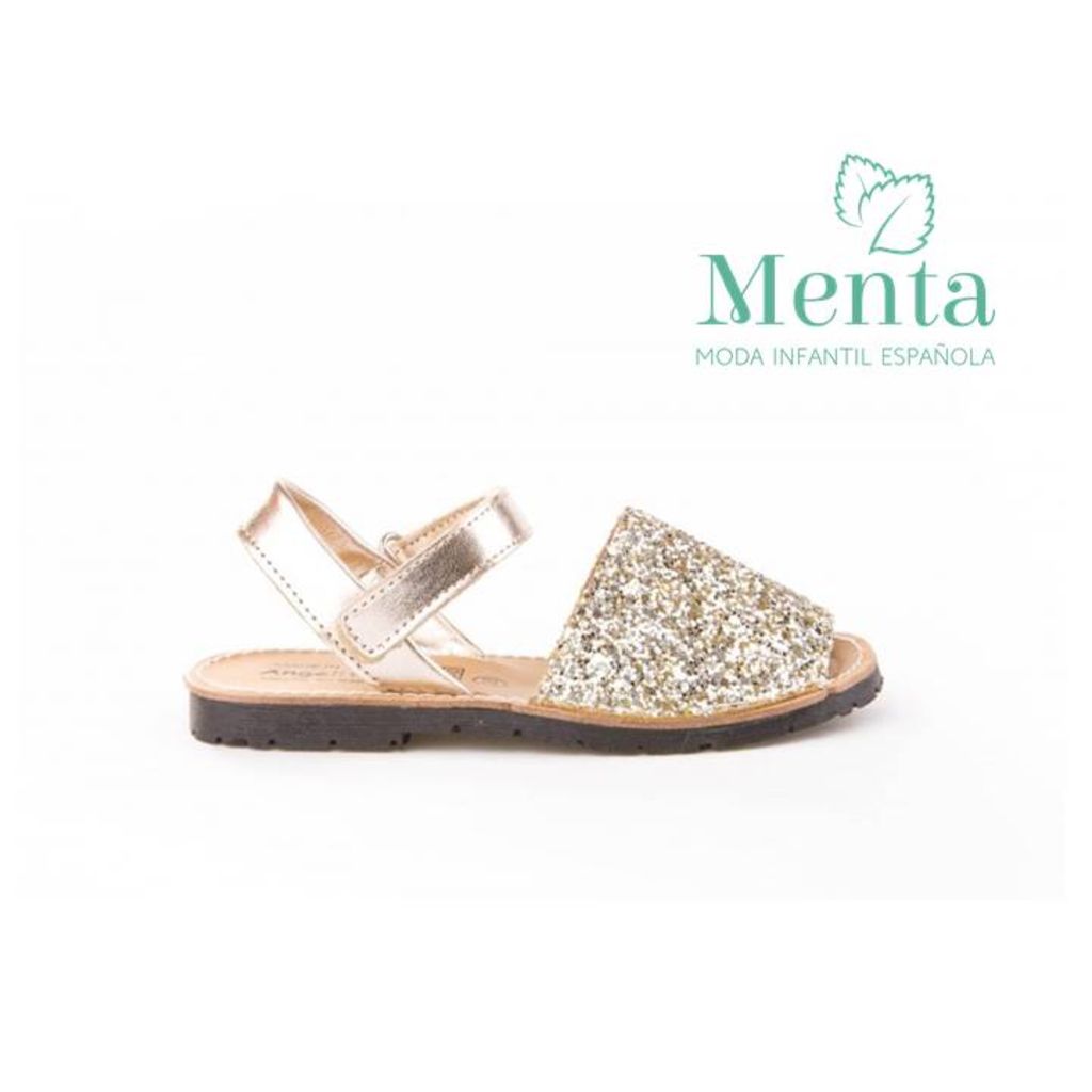 IBICENCA GLITTER DORADO VELCRO - Menta Moda Infantil