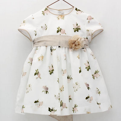 VESTIDO ESTAMPADO CON LAZADA PLUMETI Y TUL - Menta Moda Infantil