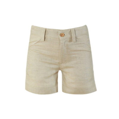 CONJUNTO NIÑO CAMISA RAYAS Y SHORT CAMEL - Menta Moda Infantil