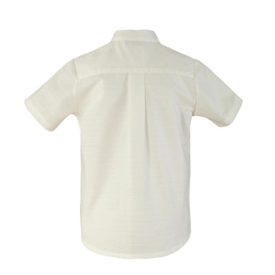 CONJUNTO NIÑO CAMISA RAYAS Y SHORT CAMEL - Menta Moda Infantil