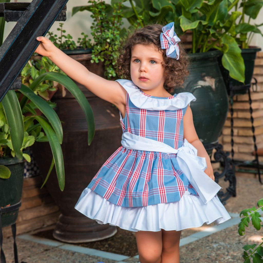 VESTIDO CORTE CINTURA CRUZADO - Menta Moda Infantil