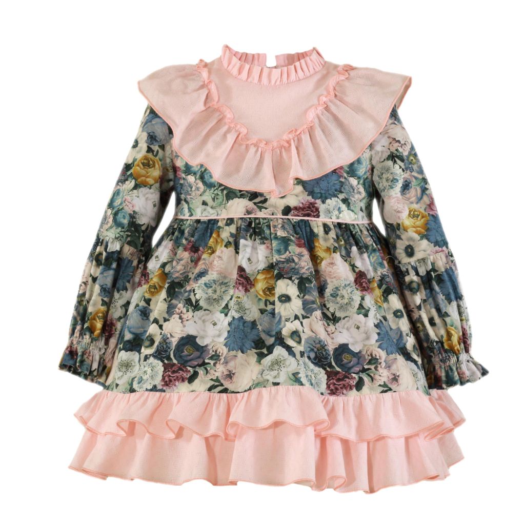 VESTIDO MANGA LARGA NINA ESTAMPADO CELESTIAL - Menta Moda Infantil