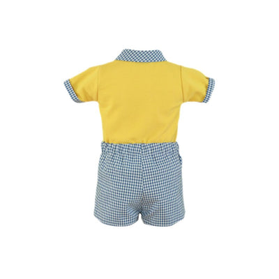 CONJUNTO BEBE AZUL Y AMARILLO