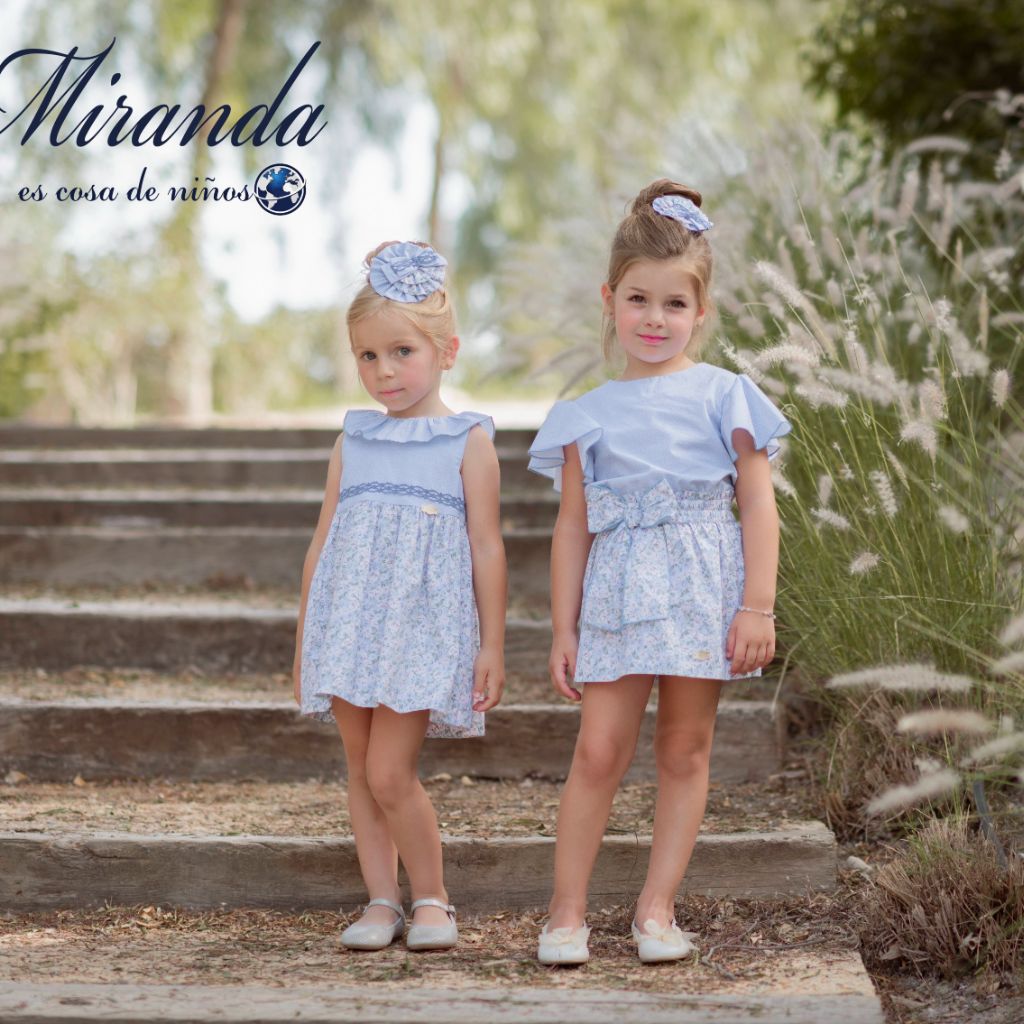 VESTIDO SIN MAGAS FLORAL CELESTE