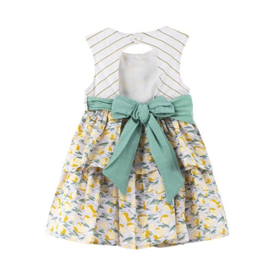 VESTIDO ESTAMPADO AMARILLO - Menta Moda Infantil
