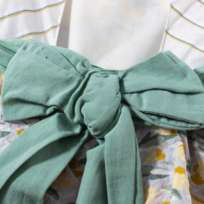 VESTIDO ESTAMPADO AMARILLO - Menta Moda Infantil