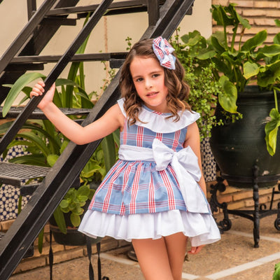 VESTIDO CORTE CINTURA CRUZADO - Menta Moda Infantil