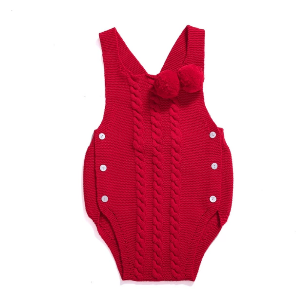 CONJUNTO RANITA PUNTO ROJA Y BLUSA PLUMETI - Menta Moda Infantil