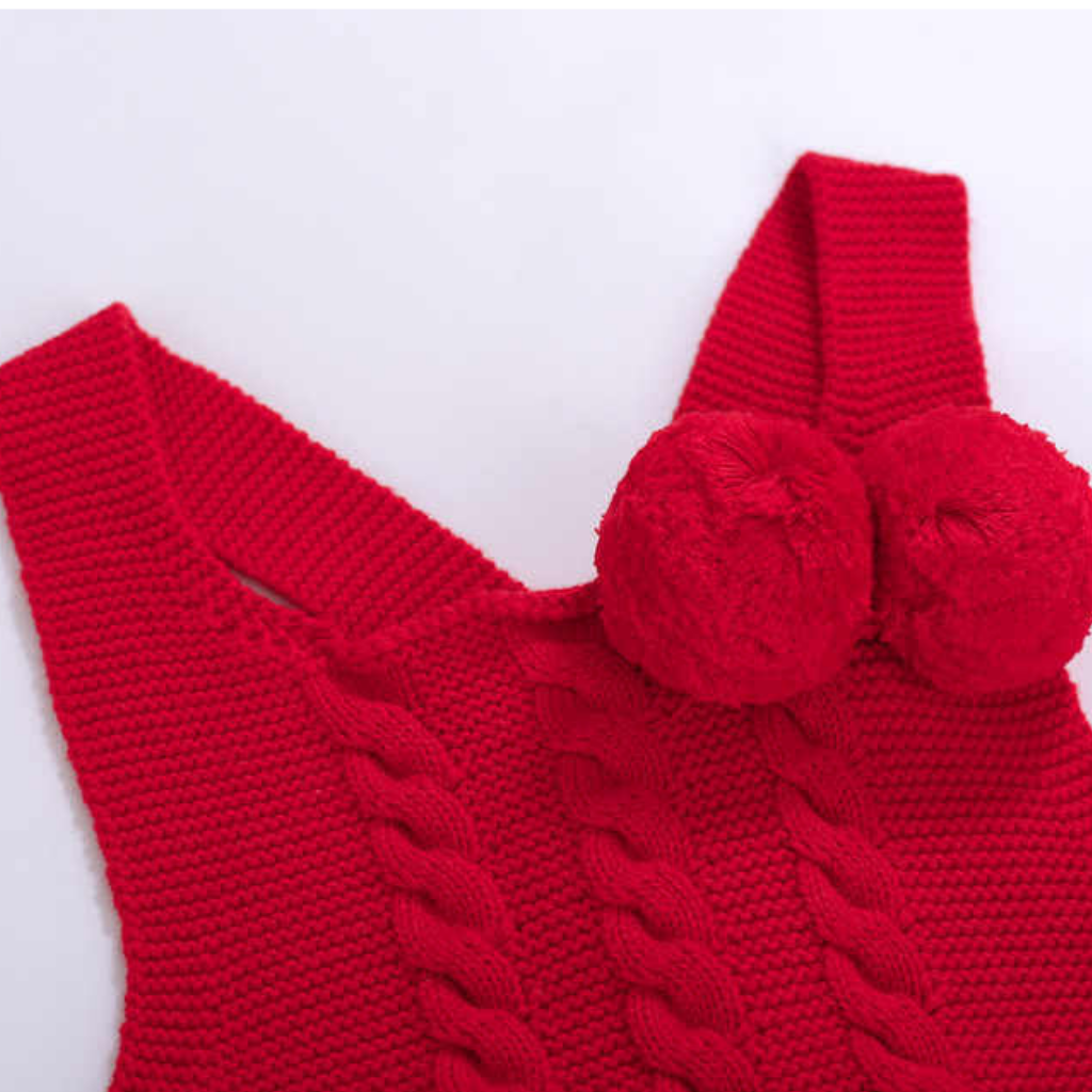 CONJUNTO RANITA PUNTO ROJA Y BLUSA PLUMETI - Menta Moda Infantil